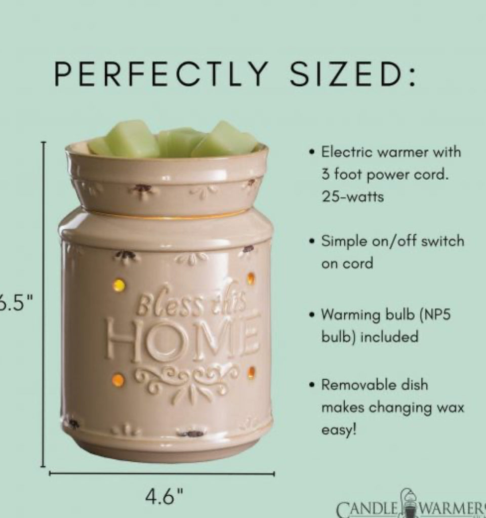Wax melt warmer: Bless This Home (Illumination)