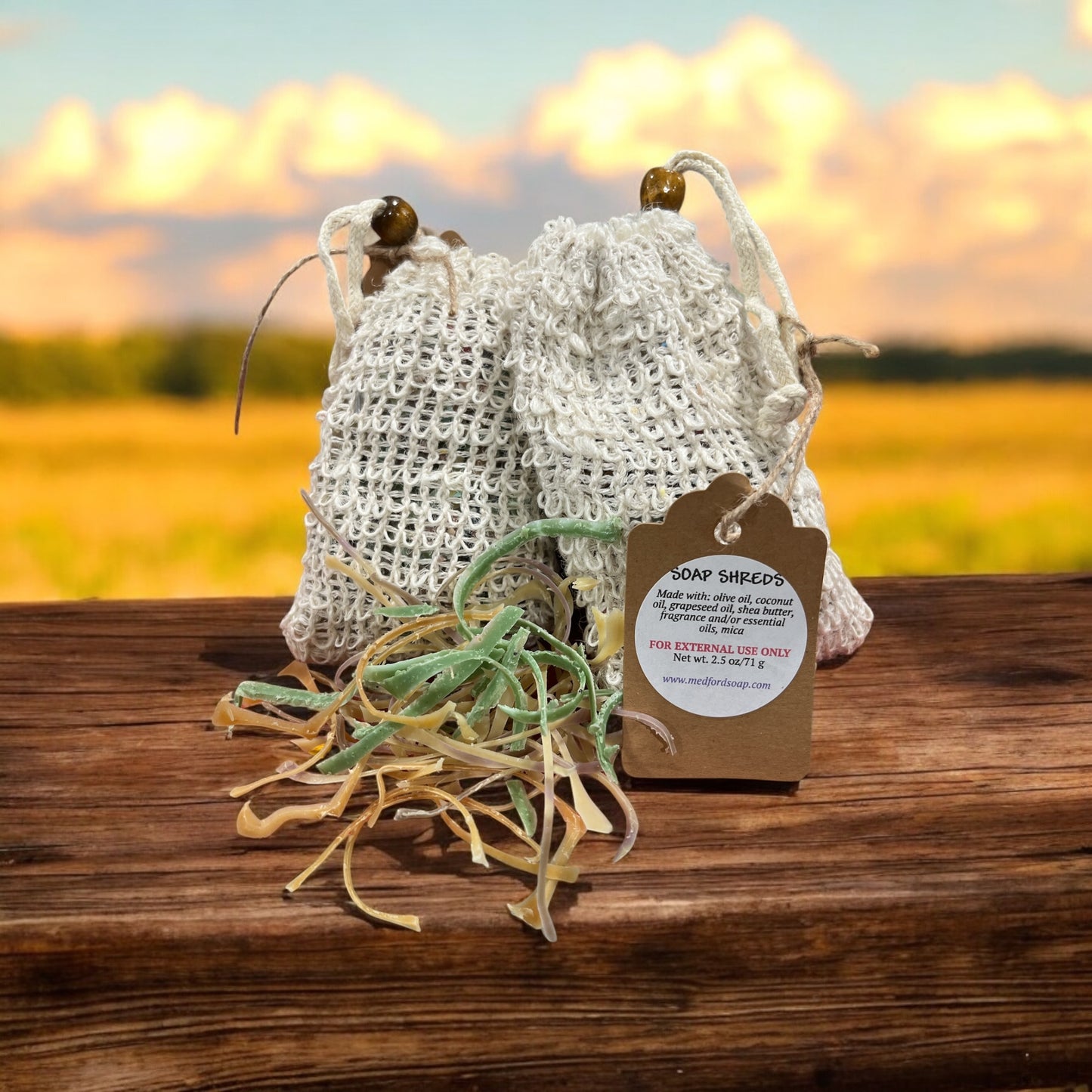 Soap Shreds (in sisal pouch)