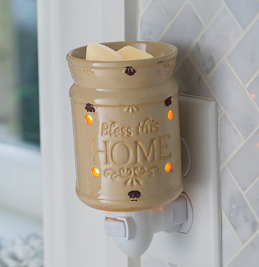 Wax melt warmer:  Bless This Home (Pluggable)