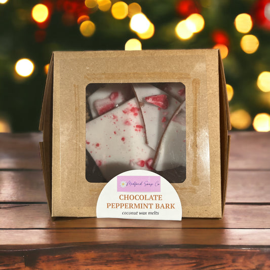 Gift Box:  Chocolate Peppermint Bark Wax Melts