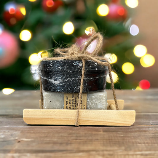 Gift Set:  Mint Soap & Lotion Sleigh