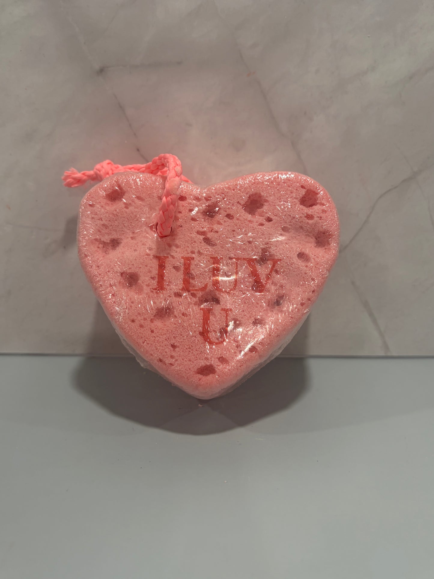 Soap Sponge: LOVE candy hearts