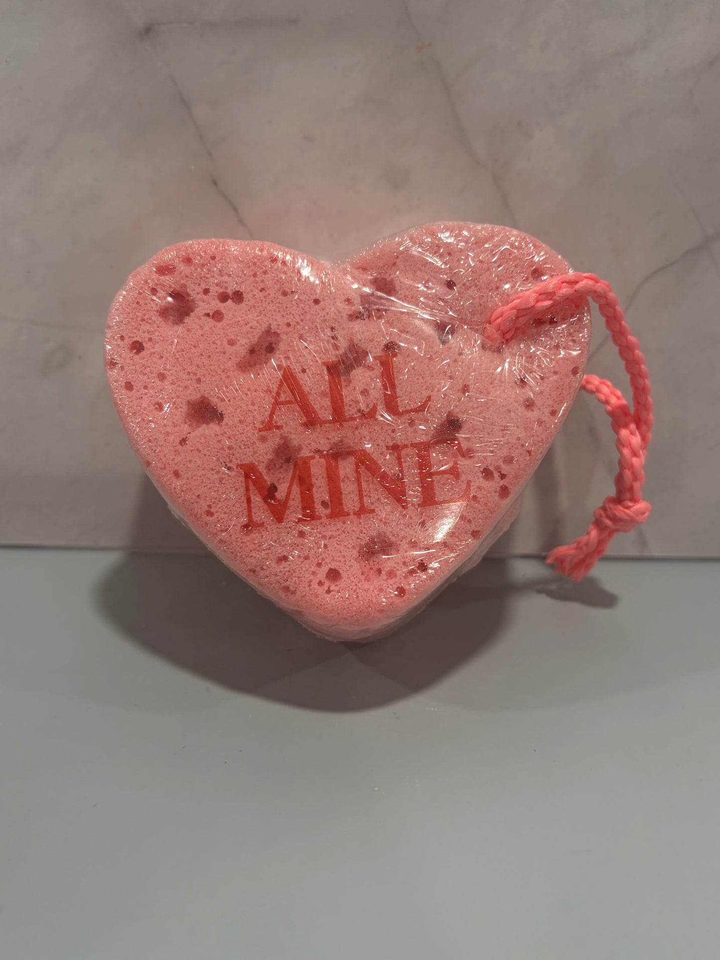 Soap Sponge: LOVE candy hearts