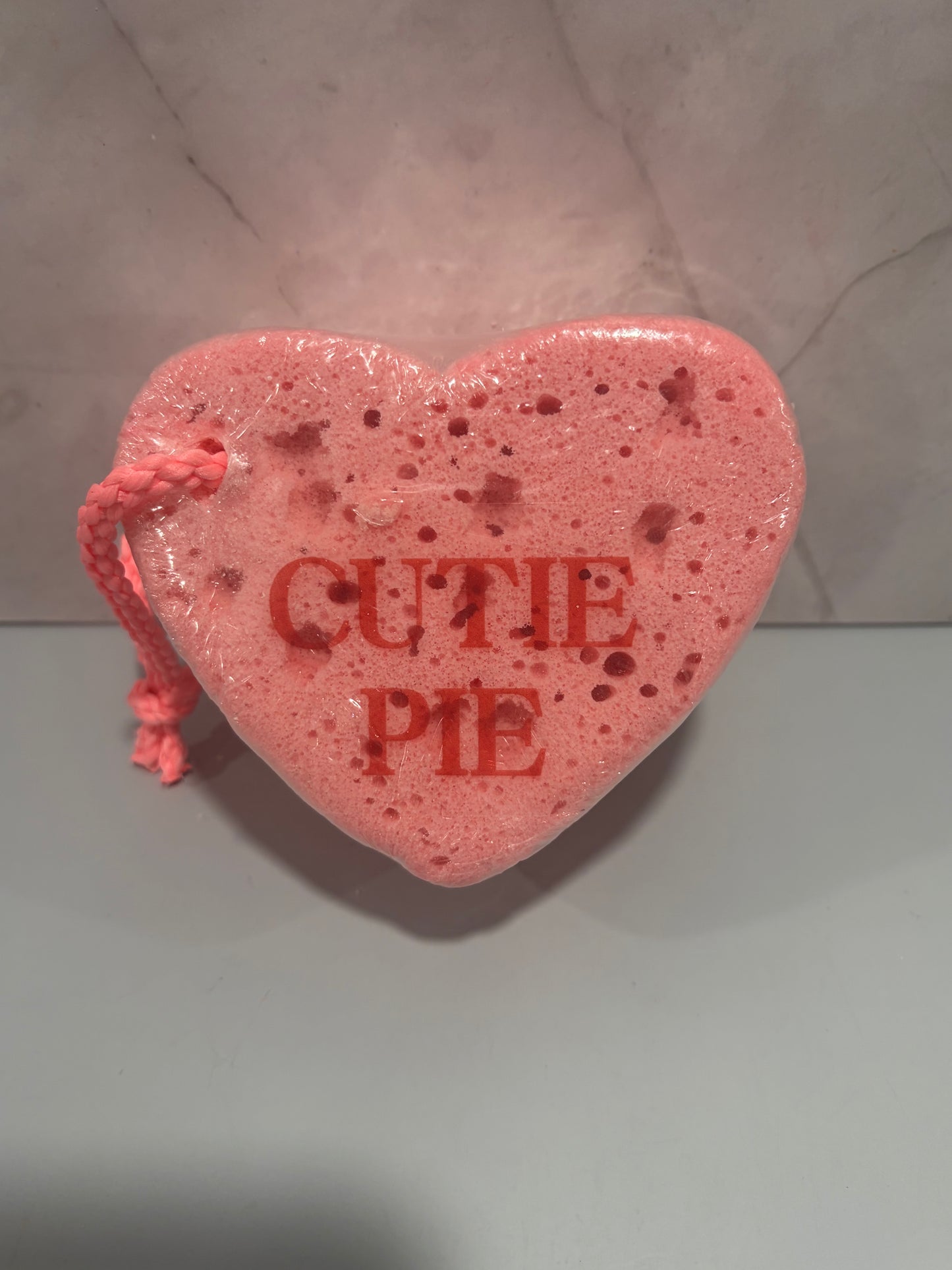 Soap Sponge: LOVE candy hearts